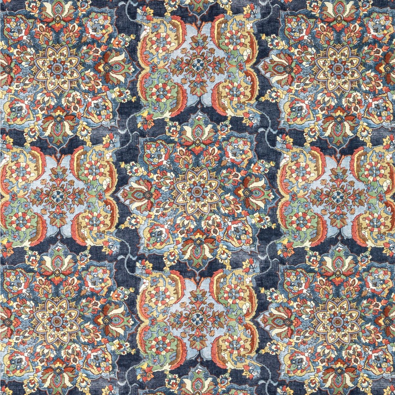 Granada Print Denim Fabric By The Yard
