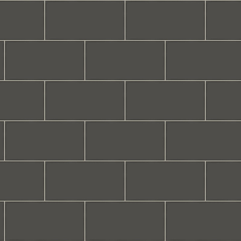 Freedom Black Subway Tile Wallpaper Per Bolt