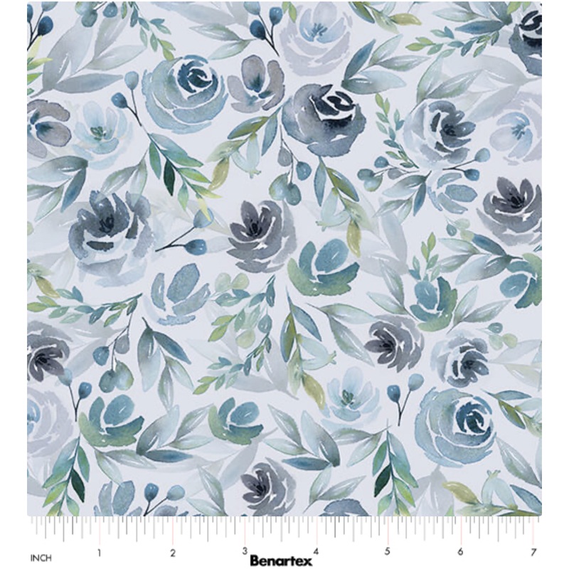 Enchanted Florals ~ Enchanted Floral Rose ~ 16390-14 Moonstone 1/2 Yard