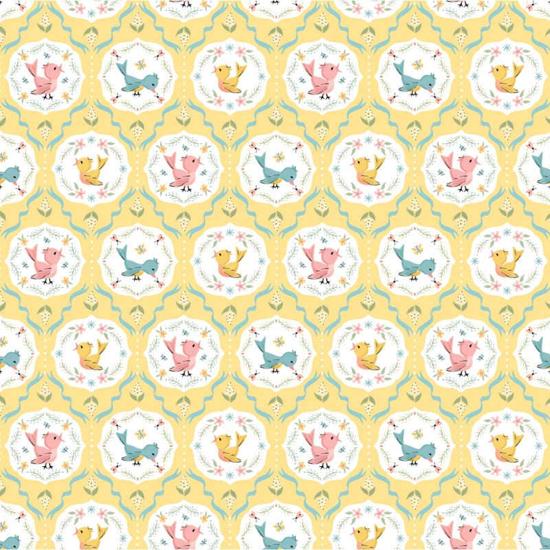 Finding Wonder ~ Tweeting Yellow ~ FW24210 1/2 Yard