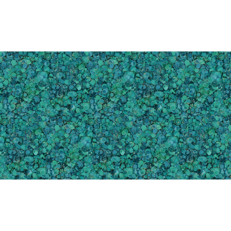 Northcott ~ Midas Touch ~ Bubble Texture ~ DM26834 66 Teal 1/2 Yard