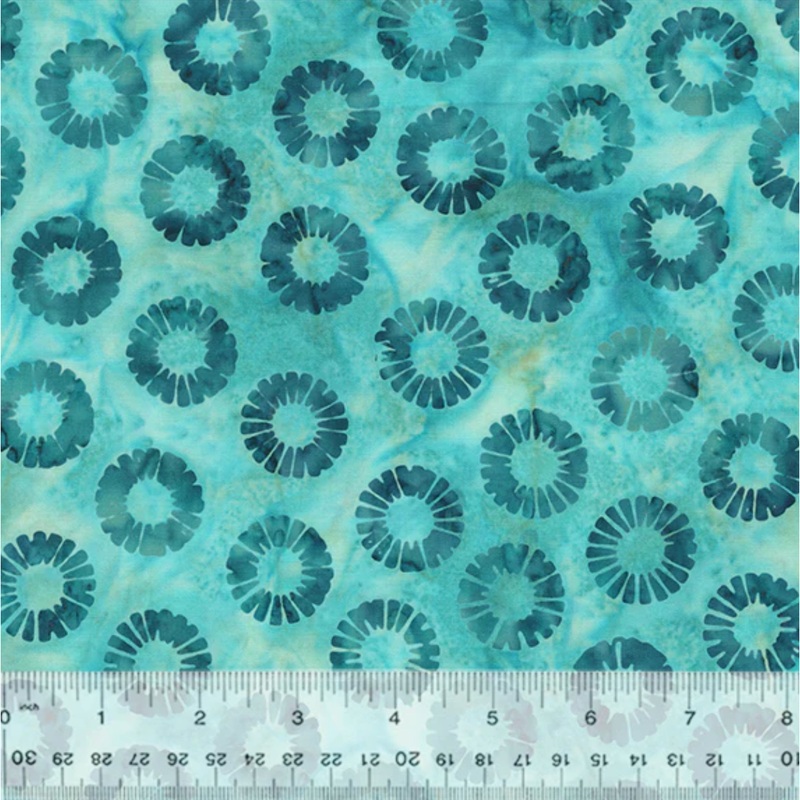 Lagoon ~ Petal Wheels ~ 3623Q-X Robin’s Egg 1/2 Yard
