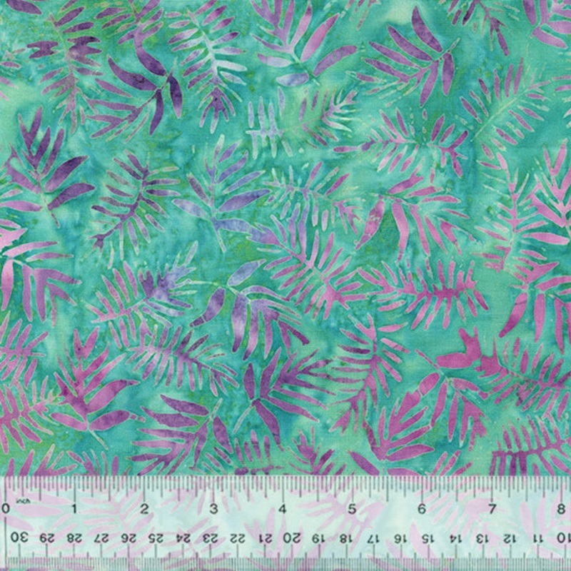 Monet ~ Ferns ~ 2660Q-X Teal 1/2 Yard